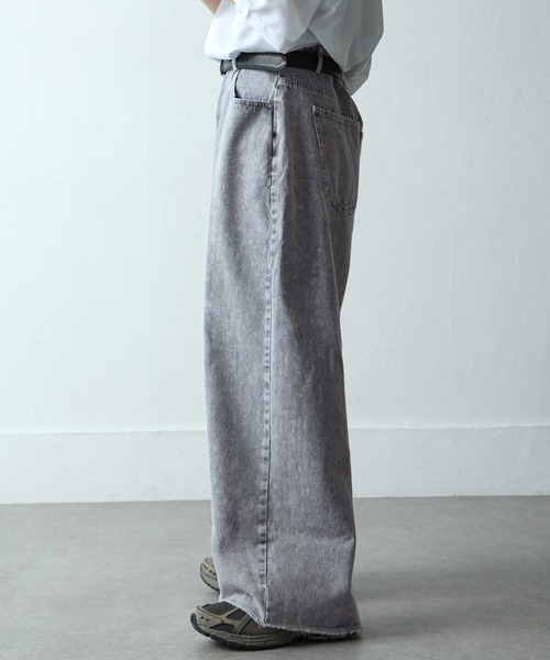 NILWAY（ニルウェイ）の「センターフリンジ カットオフデニムパンツ