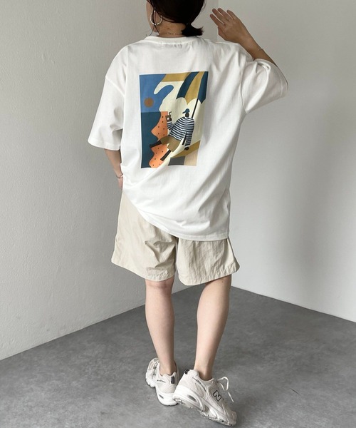natto（ナット）の「Seaside with coffee tee / vacance（Tシャツ/カットソー・メンズ・アイボリー・MEDIUM/LARGE/X-LARGE）」の16枚目の写真
