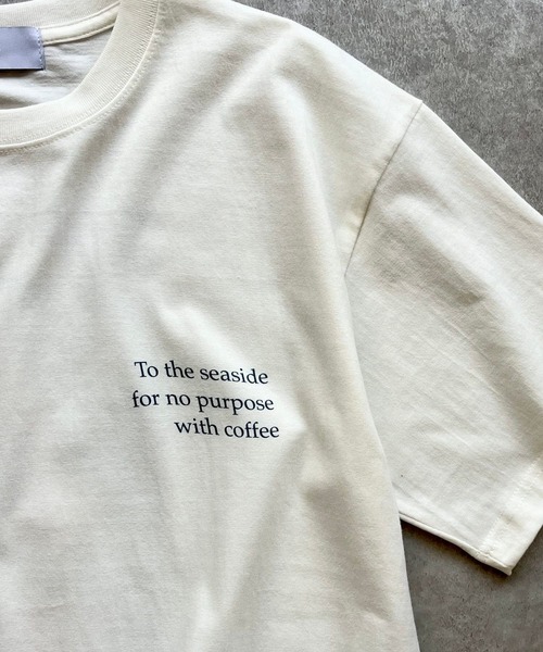 natto（ナット）の「Seaside with coffee tee / vacance（Tシャツ/カットソー・メンズ・アイボリー・MEDIUM/LARGE/X-LARGE）」の6枚目の写真