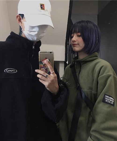 almo（アルモ）の「ハーフジップフリースプルオーバー(BQ)（パーカー・レディース・ブラック/カーキ・FREE）」の8枚目の写真