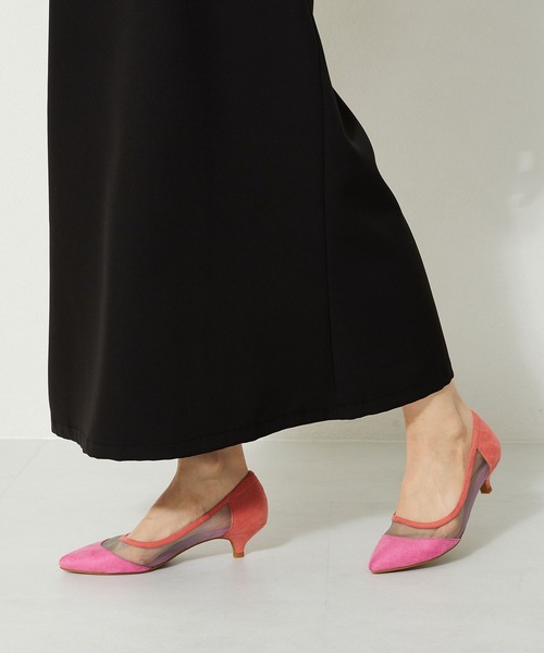 ■2023春夏新作■バイカラーチュールパンプス/31107