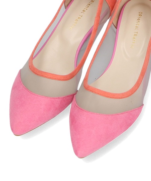 ■2023春夏新作■バイカラーチュールパンプス/31107