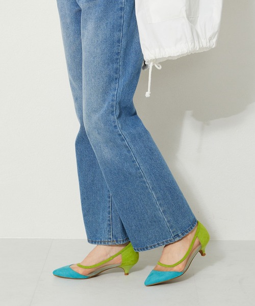 ■2023春夏新作■バイカラーチュールパンプス/31107