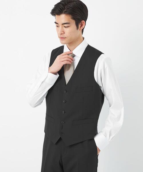 green label relaxing（グリーンレーベルリラクシング）の「＜REDA×green label relaxing＞トロ無地 5B スーツベスト（スーツベスト・メンズ・ブラック/ネイビー/ダークグレー/グレー・44/42/52/48/46/50）」の6枚目の写真
