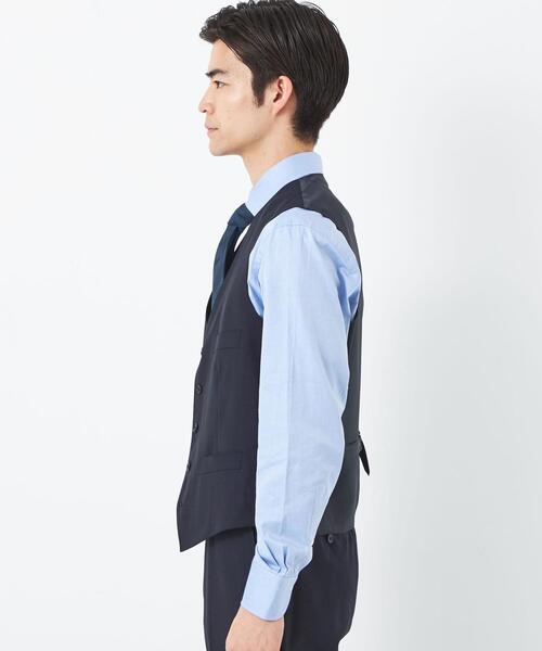 green label relaxing（グリーンレーベルリラクシング）の「＜REDA×green label relaxing＞トロ無地 5B スーツベスト（スーツベスト・メンズ・ブラック/ネイビー/ダークグレー/グレー・44/42/52/48/46/50）」の8枚目の写真
