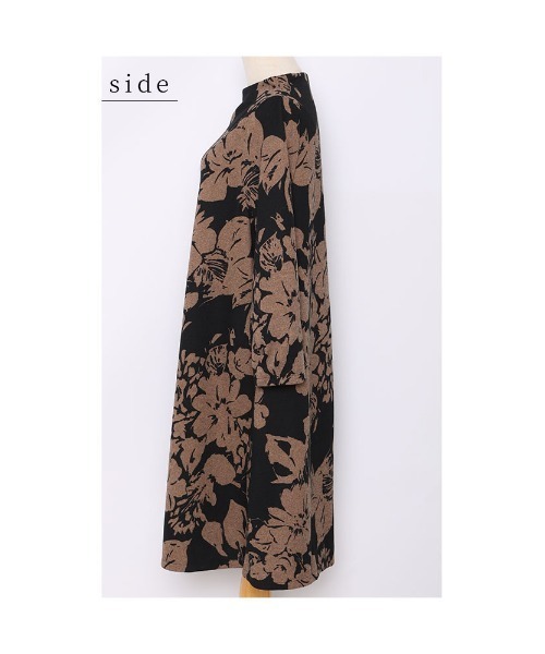 Sawa a la mode(サワアラモード)の「フラワーデザインワンピース(ワンピース・レディース・モカ/ブラック・FREE)」の21枚目の写真