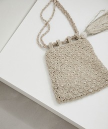 ADAM ET ROPE' | 【ANAN'S】CROCHET CUTDANA FLORAL POUCH(ハンドバッグ)