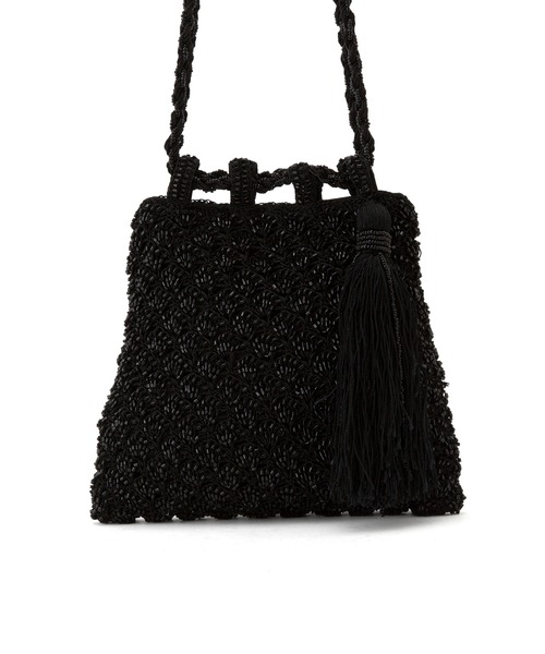 ADAM ET ROPE'（アダムエロペ）の「【ANAN'S】CROCHET CUTDANA FLORAL POUCH（ハンドバッグ・レディース・ブラック/シルバー・FREE）」の11枚目の写真