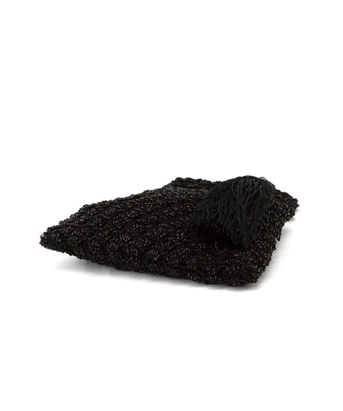 ADAM ET ROPE'（アダムエロペ）の「【ANAN'S】CROCHET CUTDANA FLORAL POUCH（ハンドバッグ・レディース・ブラック/シルバー・FREE）」の5枚目の写真