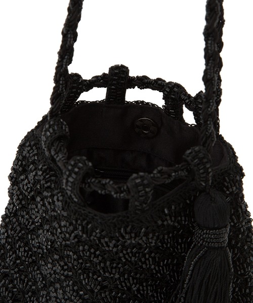 ADAM ET ROPE'（アダムエロペ）の「【ANAN'S】CROCHET CUTDANA FLORAL POUCH（ハンドバッグ・レディース・ブラック/シルバー・FREE）」の10枚目の写真