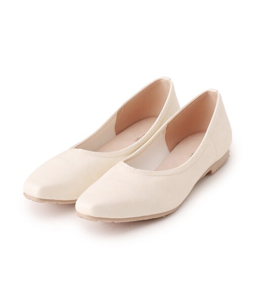 SHOO・LA・RUE（シューラルー）の「◆のびる!ストレッチ ローヒールパンプス（パンプス・レディース・シルバー/ブラック/ライトグリーン/アイボリー・35/25/45）」の2枚目の写真