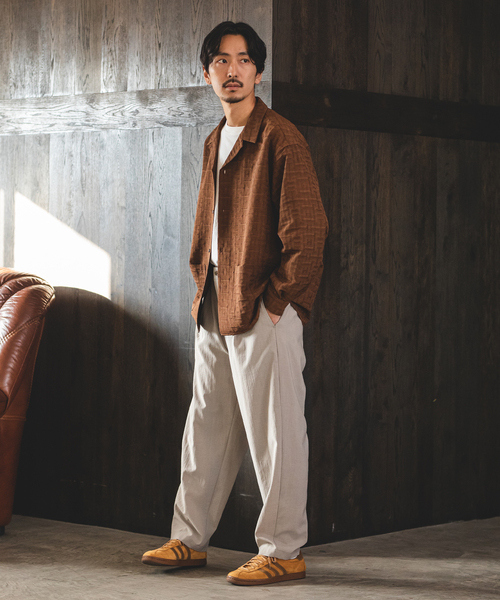 JOURNAL STANDARD(ジャーナルスタンダード)の「Swell UP ジャガードCPO シャツジャケット(シャツ/ブラウス・メンズ・ネイビー/ブラウン/ラベンダー・LARGE/MEDIUM)」の4枚目の写真