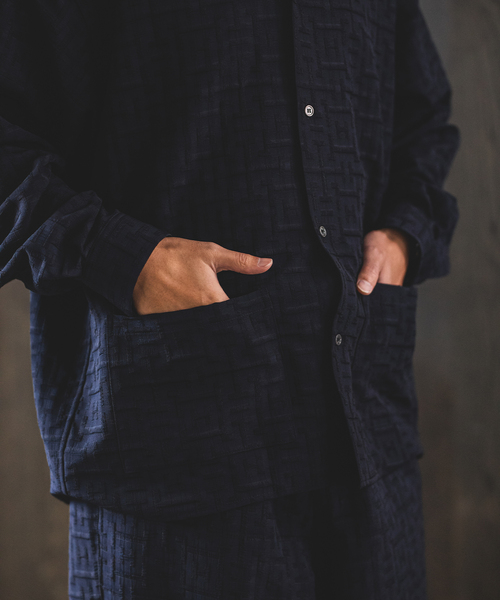 JOURNAL STANDARD(ジャーナルスタンダード)の「Swell UP ジャガードCPO シャツジャケット(シャツ/ブラウス・メンズ・ネイビー/ブラウン/ラベンダー・LARGE/MEDIUM)」の18枚目の写真