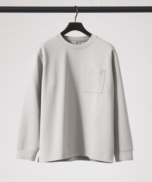 ABAHOUSE GRAY（アバハウスグレイ）の「シルキー ダンボール プルオーバー（スウェット・メンズ・ホワイト/グリーン/チャコールグレー/グレイッシュブルー/グレイッシュベージュ・46/48）」の4枚目の写真