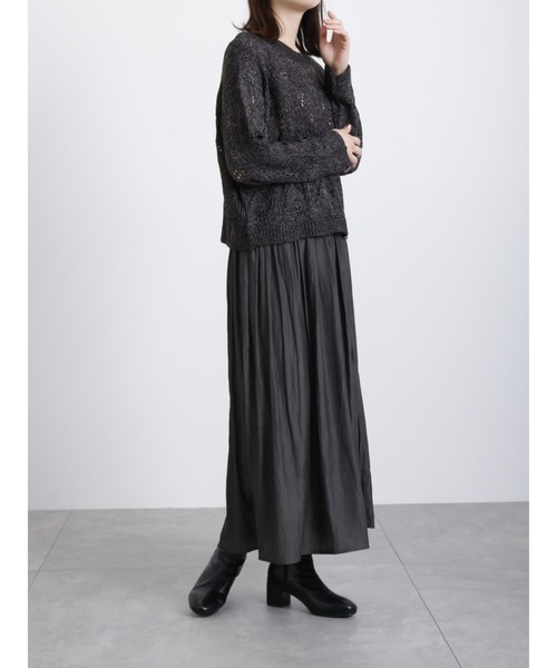 Samansa Mos2 blue（サマンサモスモスブルー）の「ギャザースカート（スカート・レディース・ベージュ/ブルー/チャコール・ﾌﾘ-）」の21枚目の写真