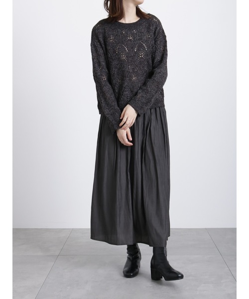 Samansa Mos2 blue（サマンサモスモスブルー）の「ギャザースカート（スカート・レディース・ベージュ/ブルー/チャコール・ﾌﾘ-）」の22枚目の写真