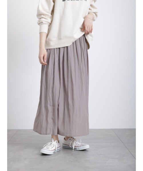 Samansa Mos2 blue（サマンサモスモスブルー）の「ギャザースカート（スカート・レディース・ベージュ/ブルー/チャコール・ﾌﾘ-）」の7枚目の写真