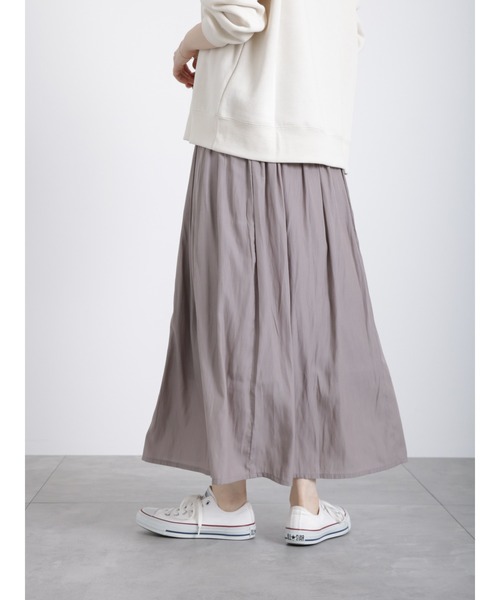 Samansa Mos2 blue（サマンサモスモスブルー）の「ギャザースカート（スカート・レディース・ベージュ/ブルー/チャコール・ﾌﾘ-）」の11枚目の写真