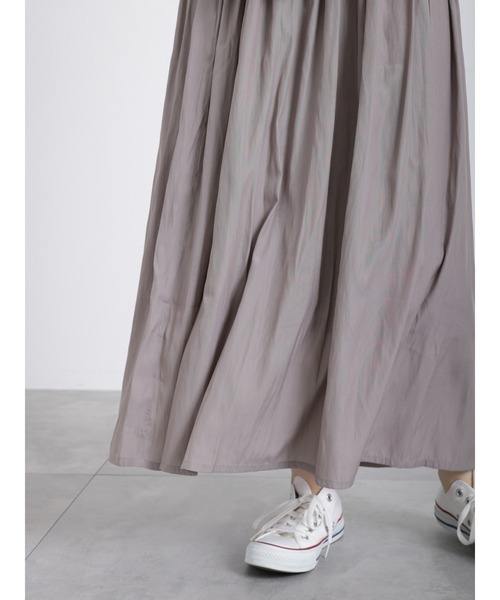 Samansa Mos2 blue（サマンサモスモスブルー）の「ギャザースカート（スカート・レディース・ベージュ/ブルー/チャコール・ﾌﾘ-）」の9枚目の写真