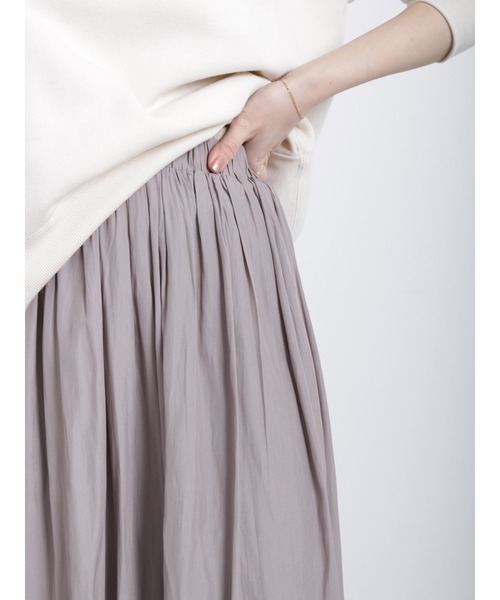 Samansa Mos2 blue（サマンサモスモスブルー）の「ギャザースカート（スカート・レディース・ベージュ/ブルー/チャコール・ﾌﾘ-）」の17枚目の写真