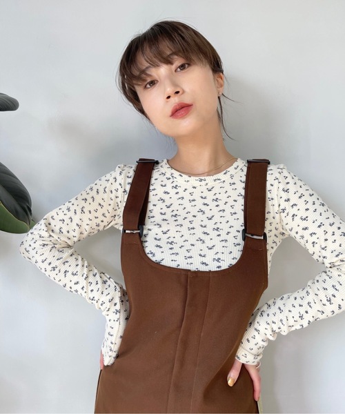 SANSeLF(サンセルフ)の「フラワーパターンサーマルトップス【SANSeLF】 sanw23s018(Tシャツ/カットソー・レディース・ブルー/ピンク・FREE)」の18枚目の写真