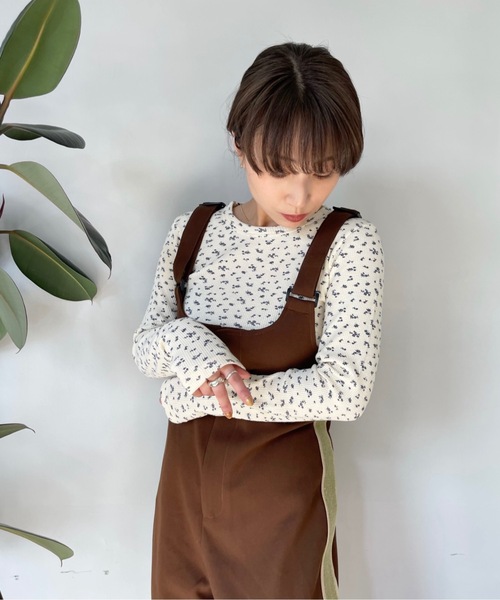 SANSeLF(サンセルフ)の「フラワーパターンサーマルトップス【SANSeLF】 sanw23s018(Tシャツ/カットソー・レディース・ブルー/ピンク・FREE)」の15枚目の写真