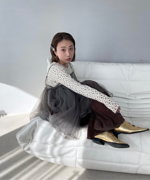 SANSeLF(サンセルフ)の「フラワーパターンサーマルトップス【SANSeLF】 sanw23s018(Tシャツ/カットソー・レディース・ブルー/ピンク・FREE)」の19枚目の写真