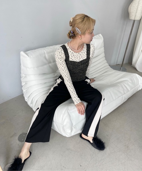 SANSeLF(サンセルフ)の「フラワーパターンサーマルトップス【SANSeLF】 sanw23s018(Tシャツ/カットソー・レディース・ブルー/ピンク・FREE)」の14枚目の写真