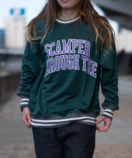 JOHN'S CLOSET（ジョンズクローゼット）の「【40I】ダンボールニット ルーズシルエット プリントスウェット（スウェット・メンズ・ベージュ系その他/グリーン系その他/グリーン/ブラック/グレー/チャコールグレー/ベージュ/ネイビー・MEDIUM/LARGE/X-LARGE）」の7枚目の写真