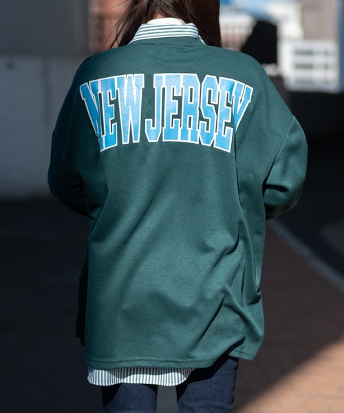 JOHN'S CLOSET（ジョンズクローゼット）の「【40I】ダンボールニット ルーズシルエット プリントスウェット（スウェット・メンズ・ベージュ系その他/グリーン系その他/グリーン/ブラック/グレー/チャコールグレー/ベージュ/ネイビー・MEDIUM/LARGE/X-LARGE）」の6枚目の写真