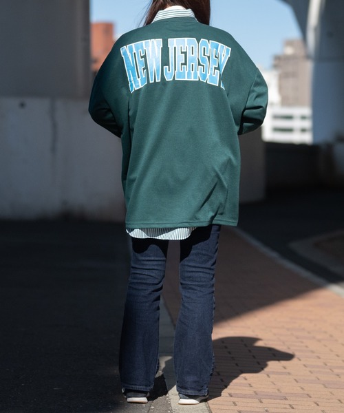 JOHN'S CLOSET（ジョンズクローゼット）の「【40I】ダンボールニット ルーズシルエット プリントスウェット（スウェット・メンズ・ベージュ系その他/グリーン系その他/グリーン/ブラック/グレー/チャコールグレー/ベージュ/ネイビー・MEDIUM/LARGE/X-LARGE）」の15枚目の写真