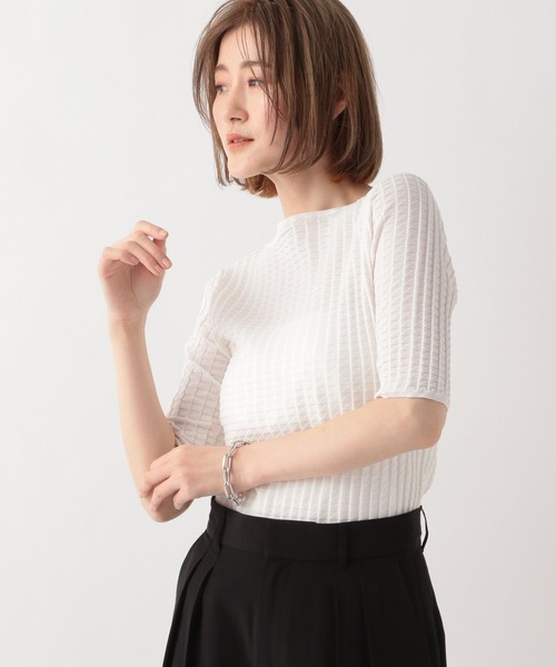 A part by(アパートバイ)の「リンクスプリーツニットプルオーバー(Tシャツ/カットソー・レディース・オフホワイト/ブラック/ライトグレー・FREE)」の22枚目の写真