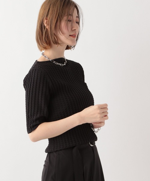 A part by(アパートバイ)の「リンクスプリーツニットプルオーバー(Tシャツ/カットソー・レディース・オフホワイト/ブラック/ライトグレー・FREE)」の14枚目の写真