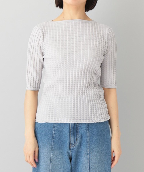 A part by(アパートバイ)の「リンクスプリーツニットプルオーバー(Tシャツ/カットソー・レディース・オフホワイト/ブラック/ライトグレー・FREE)」の17枚目の写真