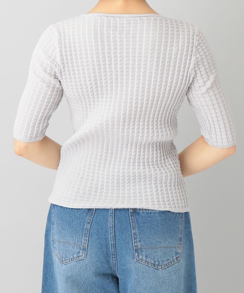 A part by(アパートバイ)の「リンクスプリーツニットプルオーバー(Tシャツ/カットソー・レディース・オフホワイト/ブラック/ライトグレー・FREE)」の9枚目の写真