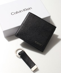 Calvin Klein | 【Calvin Klein/カルバンクライン】ワンポイント レザー二つ折りウォレット/財布(キーストラップ付)(財布)