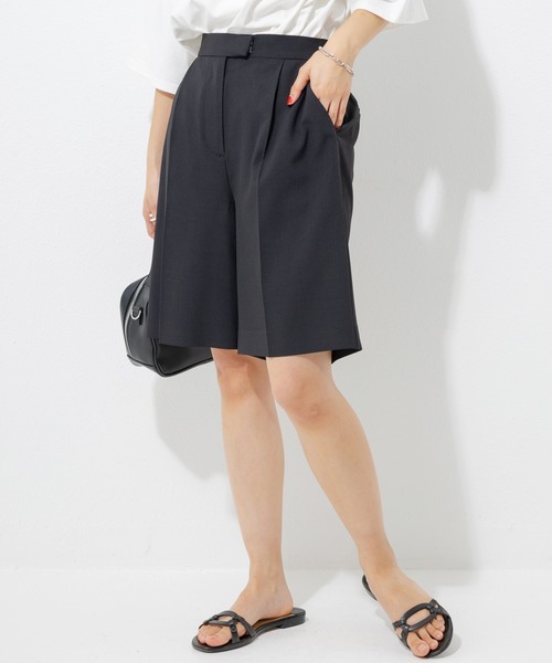 LAVEANGE（ラビアンジェ）の「センタープレスショートパンツ（その他パンツ・レディース・ブラック/モカ/チャコールグレー・M/4L/3L/LL）」の5枚目の写真