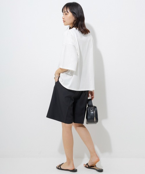 LAVEANGE（ラビアンジェ）の「センタープレスショートパンツ（その他パンツ・レディース・ブラック/モカ/チャコールグレー・M/4L/3L/LL）」の12枚目の写真