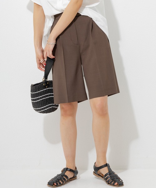 LAVEANGE（ラビアンジェ）の「センタープレスショートパンツ（その他パンツ・レディース・ブラック/モカ/チャコールグレー・M/4L/3L/LL）」の13枚目の写真