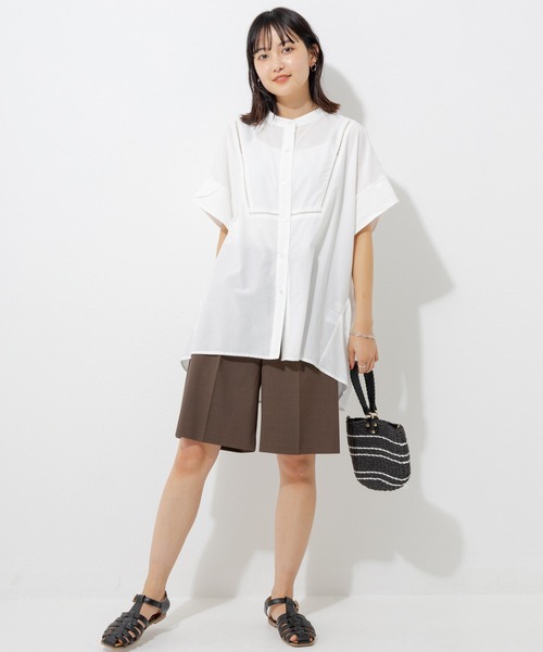 LAVEANGE（ラビアンジェ）の「センタープレスショートパンツ（その他パンツ・レディース・ブラック/モカ/チャコールグレー・M/4L/3L/LL）」の18枚目の写真