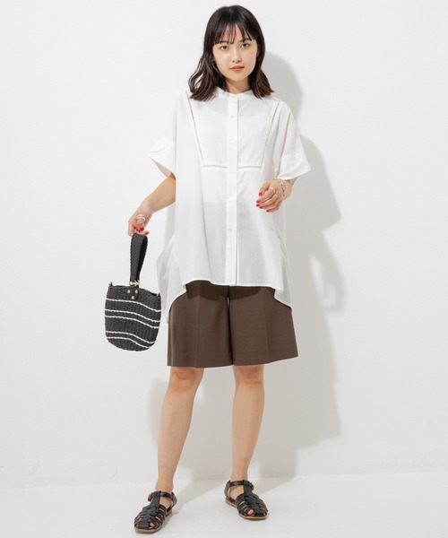 LAVEANGE（ラビアンジェ）の「センタープレスショートパンツ（その他パンツ・レディース・ブラック/モカ/チャコールグレー・M/4L/3L/LL）」の19枚目の写真