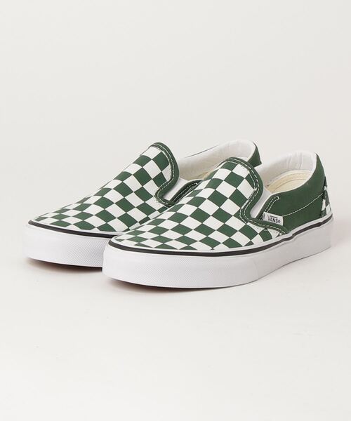 VANS(バンズ)の「VANS ヴァンズ CLASSIC SLIP-ON スリッポン VN0A7Q5D6QU GREENER PAST(スニーカー・メンズ・グリーン・4h/9/5/9h/11/6h/4/8h/10/5h/10h/6/13/8/12/7/7h)」の1枚目の写真