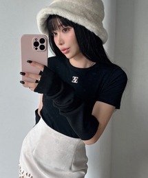 EIMY ISTOIRE | EimyモチーフエンブロイダリーフィットTシャツ(Tシャツ/カットソー)