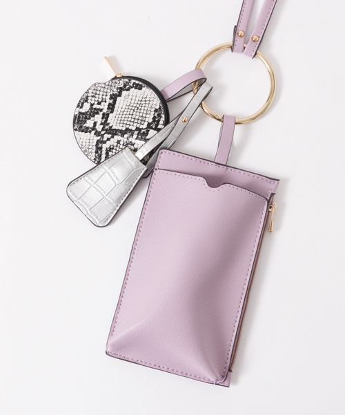 Abahouse Devinette(ドゥヴィネット)の「【mieux un】スマホポーチコインケース付き3連ショルダーバッグ(ショルダーバッグ・レディース・シルバー/グリーン/アイボリー/ラベンダー/ブラック・フリー)」の14枚目の写真
