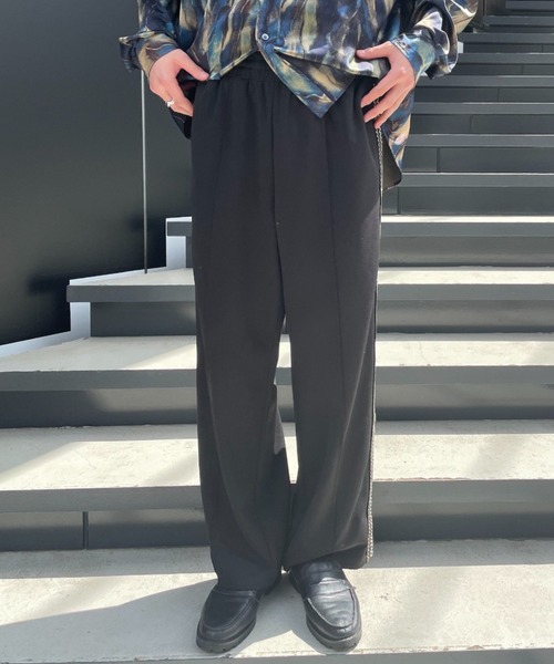 CIAOPANIC(チャオパニック)の「ジャガードサイドライントラックパンツ(スウェットパンツ・メンズ・ブラック/グリーン/アイボリー・MEDIUM/LARGE)」の17枚目の写真