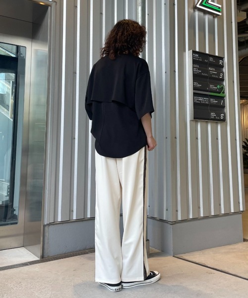 CIAOPANIC(チャオパニック)の「ジャガードサイドライントラックパンツ(スウェットパンツ・メンズ・ブラック/グリーン/アイボリー・MEDIUM/LARGE)」の7枚目の写真