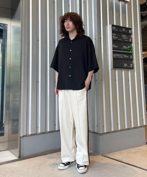 CIAOPANIC(チャオパニック)の「ジャガードサイドライントラックパンツ(スウェットパンツ・メンズ・ブラック/グリーン/アイボリー・MEDIUM/LARGE)」の5枚目の写真