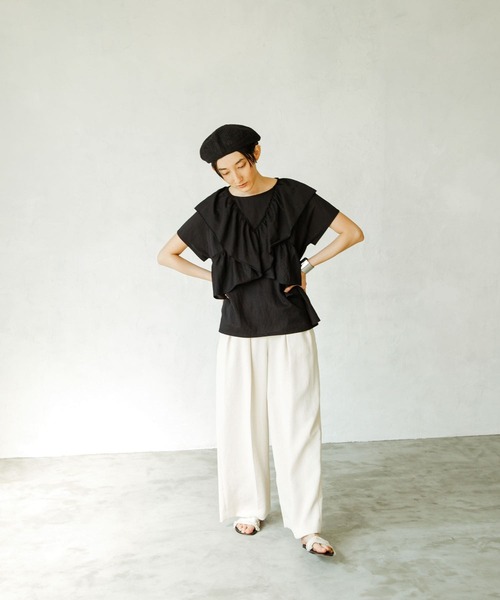LAATO（ラート）の「FRILL FRILL T-SHIRTS（Tシャツ/カットソー