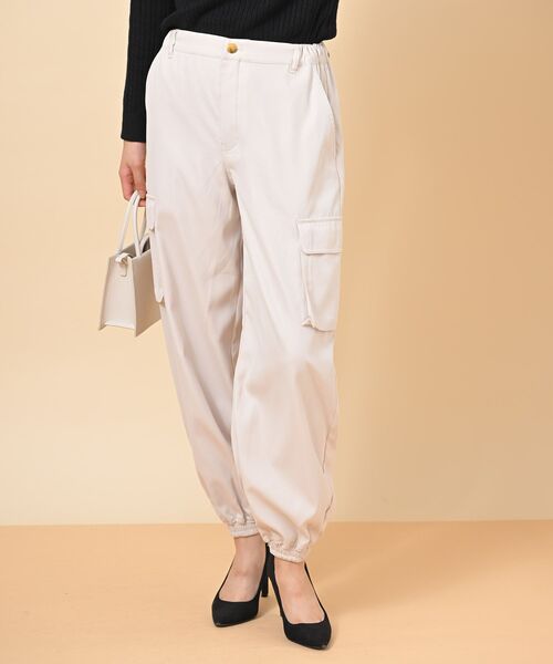 rps（アールピーエス）の「ツイルカーゴジョガーパンツ（その他パンツ・レディース・カーキ/アイボリー/ブラック/カーキブラウン/ピンク・フリー）」の2枚目の写真