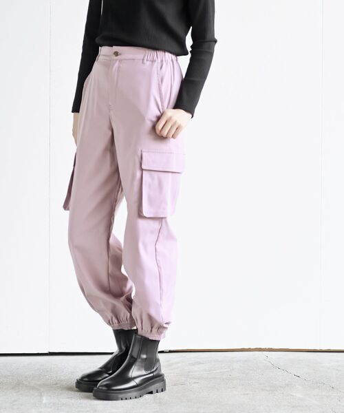 rps（アールピーエス）の「ツイルカーゴジョガーパンツ（その他パンツ・レディース・カーキ/アイボリー/ブラック/カーキブラウン/ピンク・フリー）」の7枚目の写真